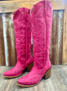 Tanner Mark Holly Ladies Fuchsia Knee High Boots