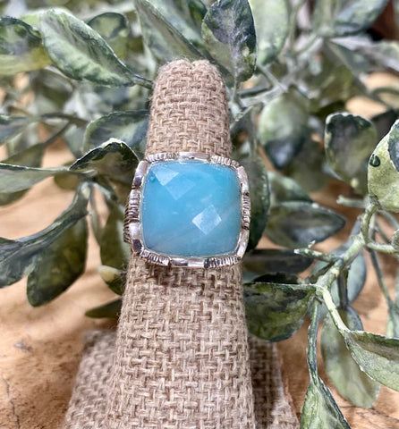 Sterling Silver Larimar Ring