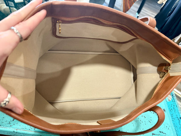 LV179- MCM Visetos Dog Bone Shopper Tote