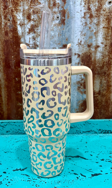 Cream Leopard Morgan Tumbler