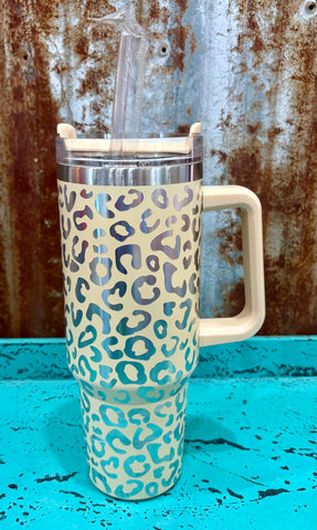 Cream Leopard Morgan Tumbler