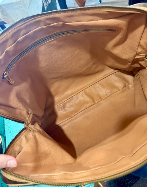 LV122- Celine triomphe leather tote