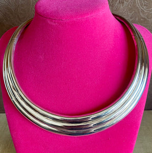 Sterling Silver Cuff Necklace