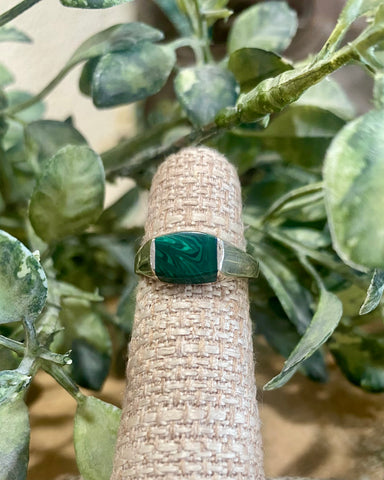 Sterling Silver Malachite Ring