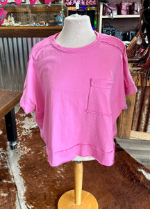 "Cropped And Ready" Zanana Oversized Crop Box Tee