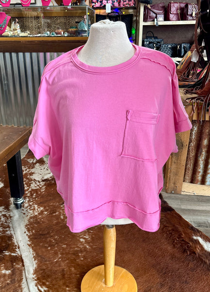 "Cropped And Ready" Zanana Oversized Crop Box Tee