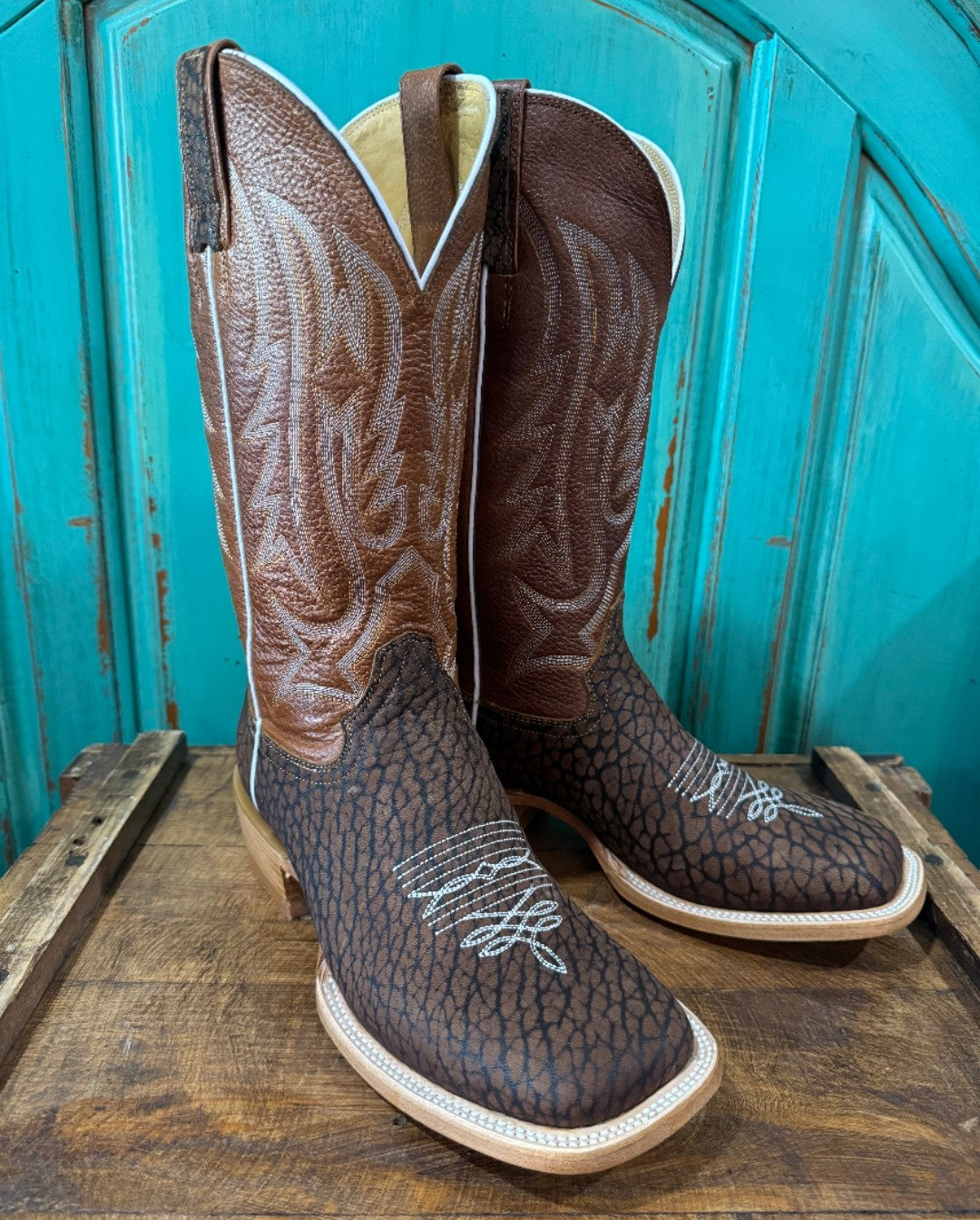 "Bullshipper" Bull Hide Boot- Mule Barn Boots