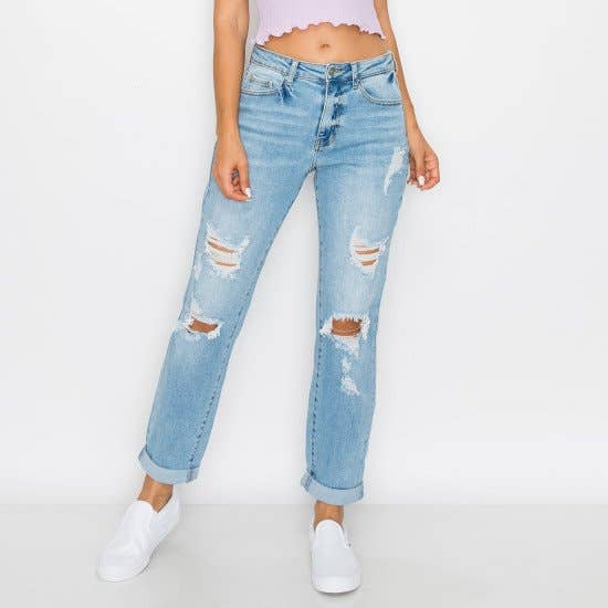 "Not Your Boyfriends" Cuffed Jeans
