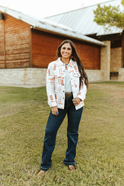 High Rise Western Yoke Trouser Jeans