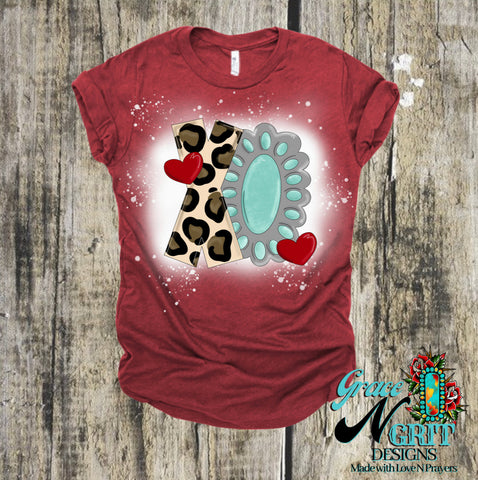 Red Leopard XO Tee