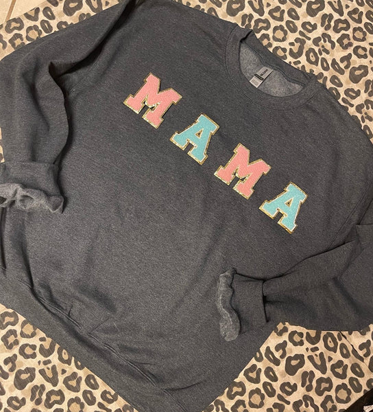 Mama Chenille Letter Sweatshirt