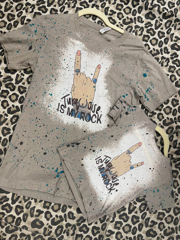 Splatter Turquoise is My Rock Adult Tee