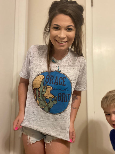 Grace and Grit Sunflower Tee 🌻💙🌵