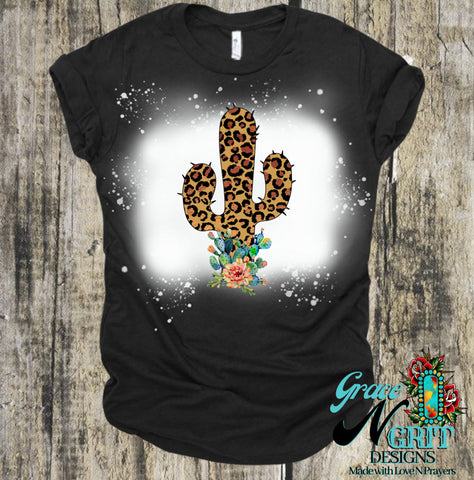 Floral Leopard Cactus Tee