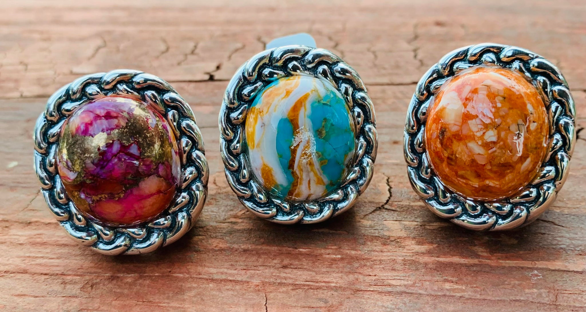 Dian Malouf Braided Oval with Stone Ring (7 In Stock)