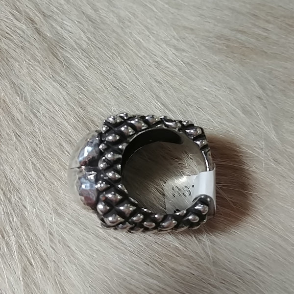 Dian Malouf Hammered Heart Ring (6-8 week production)