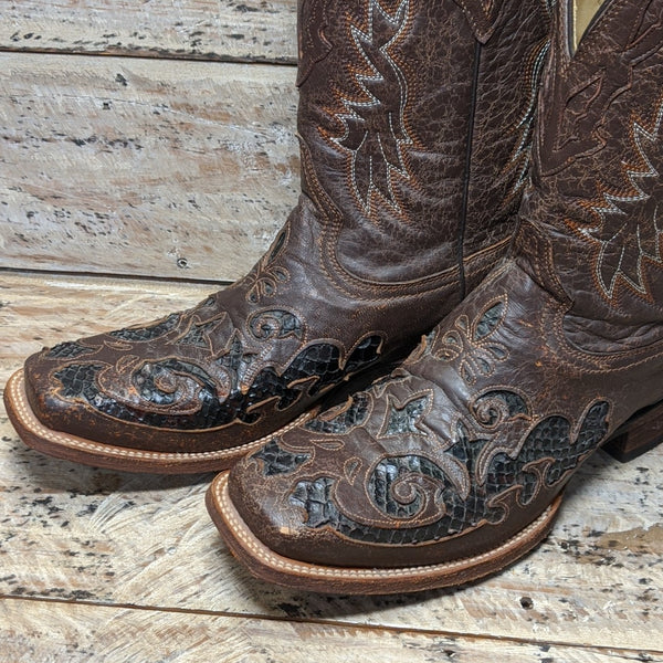Corral Mens Python Inlay (Size 10D)