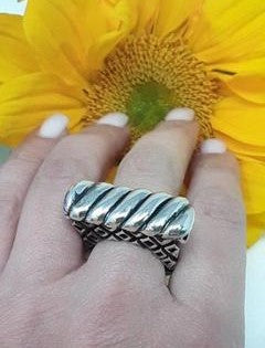 Dian Malouf Sterling Silver Slant Ring (6-8 week production)